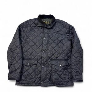 Barbour Sam Heughan exclusive diamond quilted Evanton jacket black L mens RARE